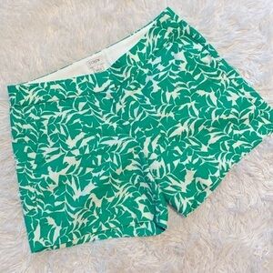 NWOT J.Crew tropical leaf print chino shorts
